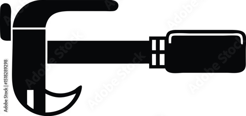 Black and White of a Handyman's Toilet Plunger with Handle and Cup