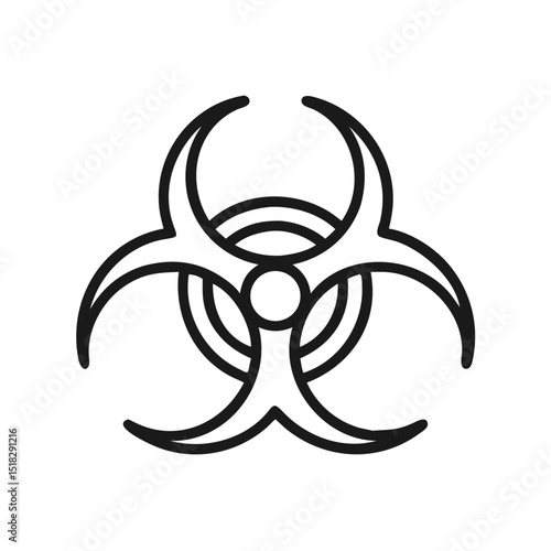 Biohazard symbol icon representing biological hazards and safety
