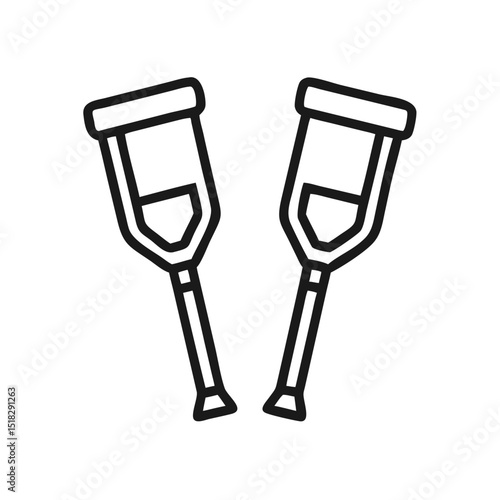 Crutches icon representing mobility assistance and rehabilitation
