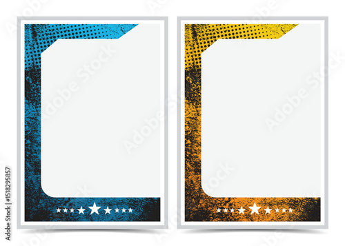 sport player cards photo border frame template