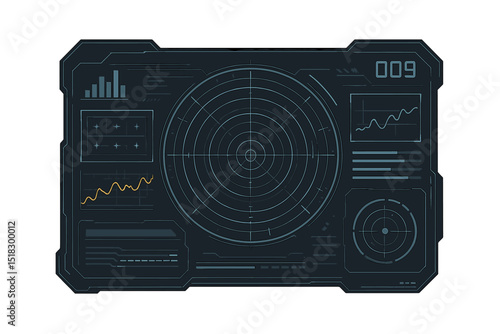 Detailed radar interface showcasing data analysis and monitoring during a tech demonstration