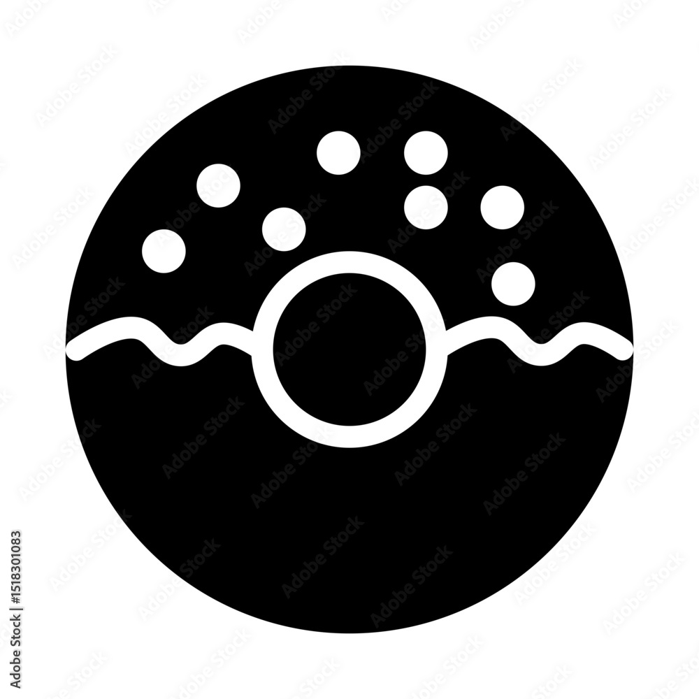 Doughnut Glyph Icon Doughnut Glyph Icon