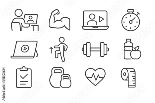 Engaging in a productive home workout routine with essential fitness tools and resources during the evening