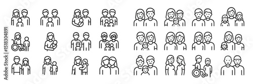 Diverse representations of families engaging in various activities in a community setting