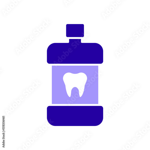 Icon a mouthwash, isolated against a clean background.