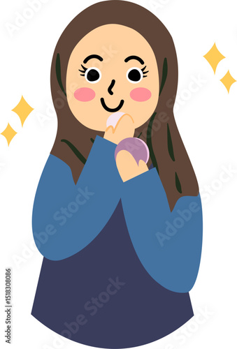 Muslim girl doing make up