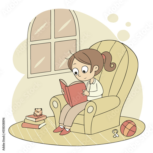 Sleep time illustration of a young child cuddled up in bed, symbolizing peace and parental care.