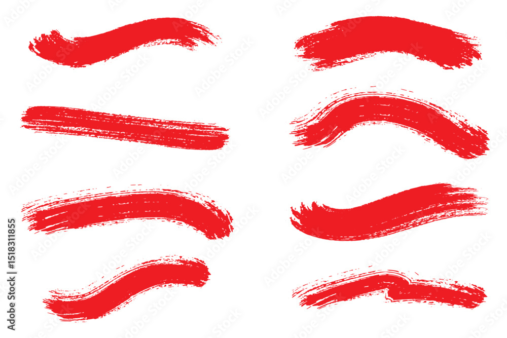 Fototapeta premium brush strokes vector illustration, abstract grunge texture on white background. Straight long hand drawn stripes background. Abstract black ink grungy lines, borders, emphasis underlines . 
