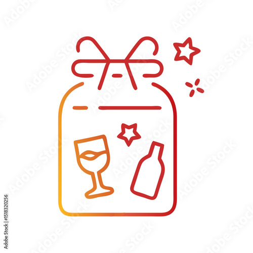 Party Favors Bag Icon for Gifts and Celebration Souvenirs