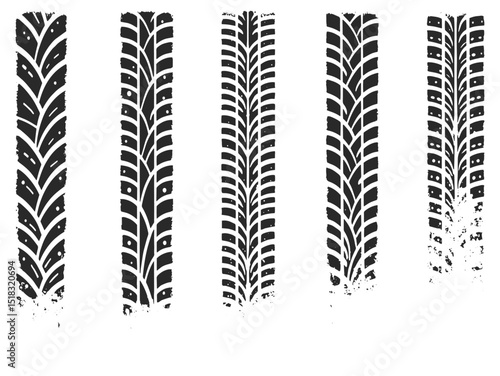 set of tire prints