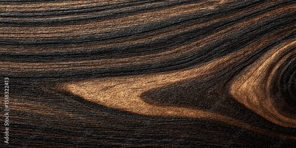 Fototapeta premium High-Detail Dark Walnut Wood Grain Texture A Rich, Detailed Image for Design Projects