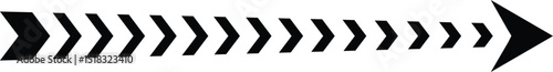 Arrow moving dynamic symbols. Road lines arrow zigzag chevron speeds flat style.	