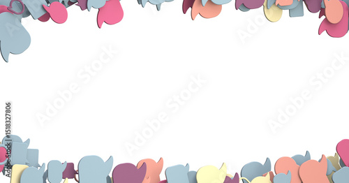 3D rendering flying email i...