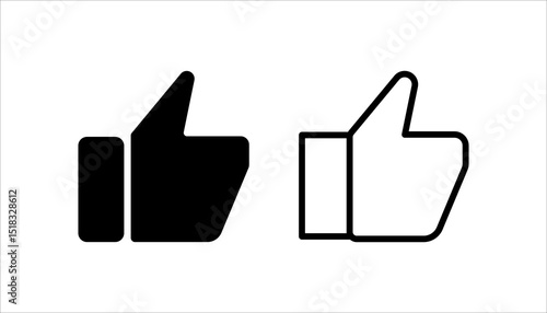 Foto Thumb Up Icon set. Thumps Up like Icons Pack Vector