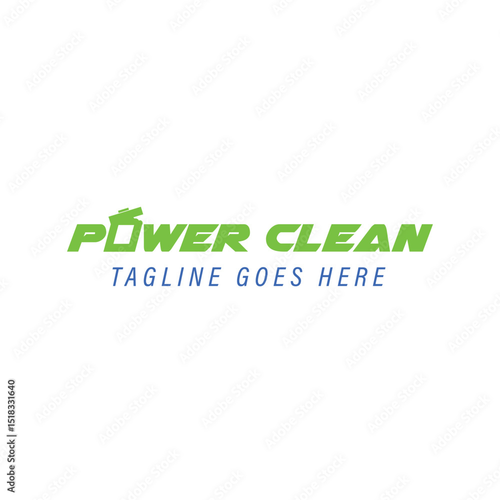 Fototapeta premium Power cleaning logo