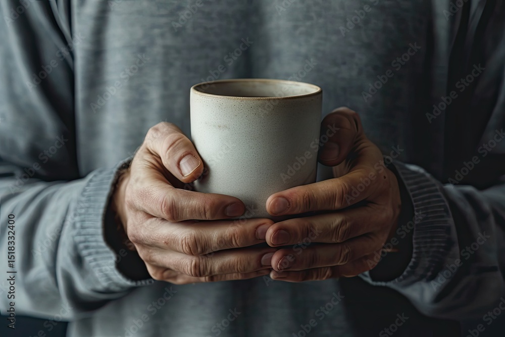 High Quality Visual of Man Holding and Demonstrating a Cup of Drink High Quality Visual of Man Holding and Demonstrating a Cup of Drink