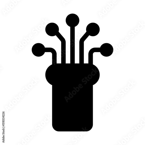 Fiber Optic Glyph Icon