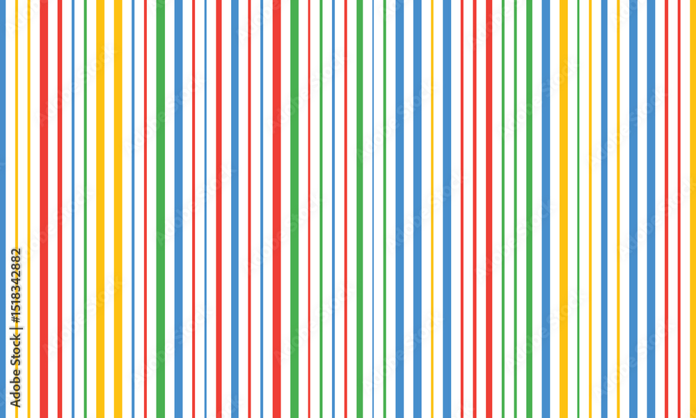 Fototapeta premium vibrant colorful striped background image for design and art projects. red, green, blue, yellow vertical stripes pattern for creative inspiration