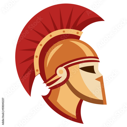 an ancient Greek or Roman warrior helmet.