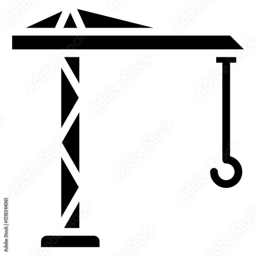 Lifting Crane  Icon Element For Design