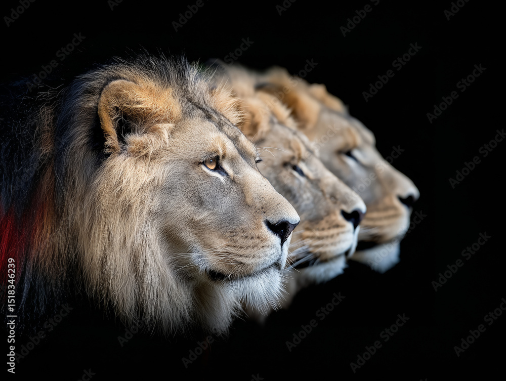 Fototapeta premium Illustrations off the regal lion 