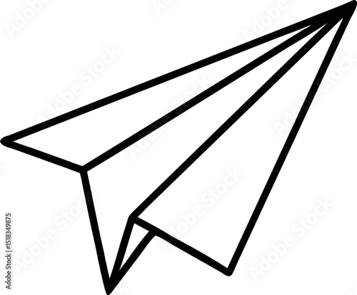paper plane icon. Send message button. Email, letter or telegram vector illustration. Mail sign.