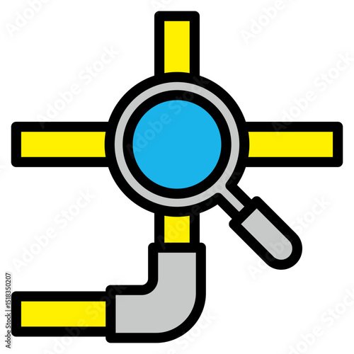Pipeline Inspection Tool  Icon Element For Design
