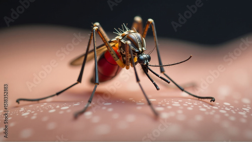 Wallpaper Mural A close-up, detailed image of a mosquito, showcasing its features and highlighting its role as a vector for diseases. Torontodigital.ca