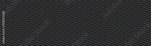 Panoramic texture of black and gray carbon fiber - Vector illustration