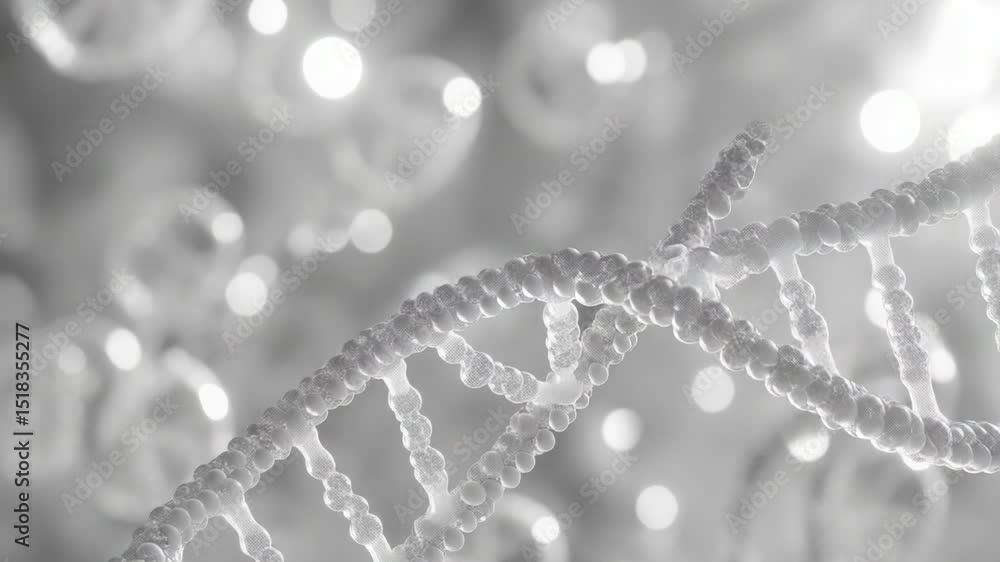 A microscopic view of a single strand of DNA molecule A microscopic view of a single strand of DNA molecule