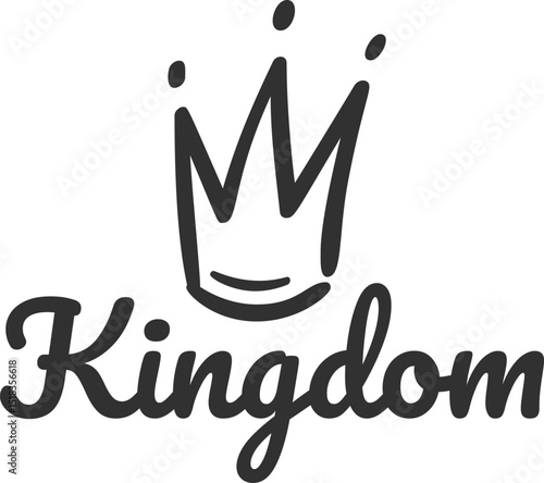 Hand drawn crown symbolizing kingdom, authority, monarchy, royalty, leadership and power, ideal for graphic design projects related to history, nobility and medieval times