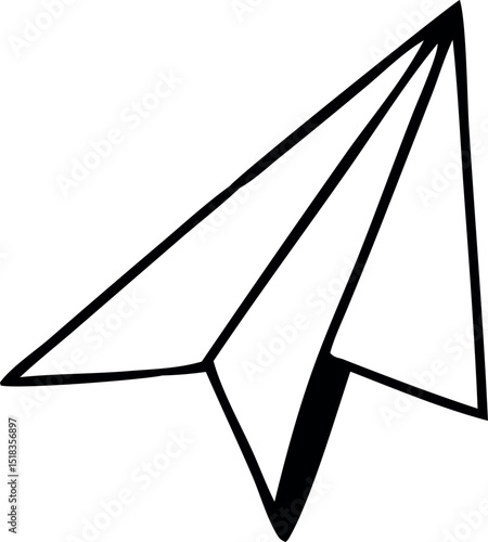 paper plane icon. Send message button. Email, letter or telegram vector illustration. Mail sign.