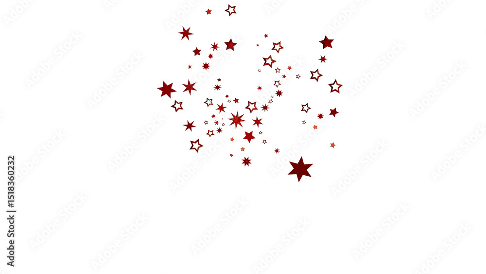 Red Stars Scattered on White Background Red Stars Scattered on White Background