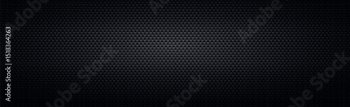 Panoramic texture of black and gray carbon fiber - illustration