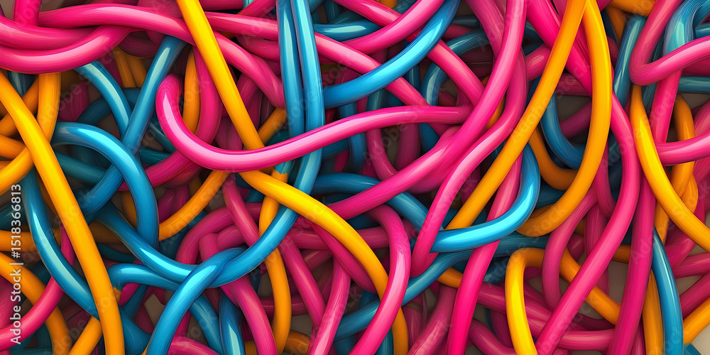 close up of colorful plastic bands, ai generated. close up of colorful plastic bands, ai generated.