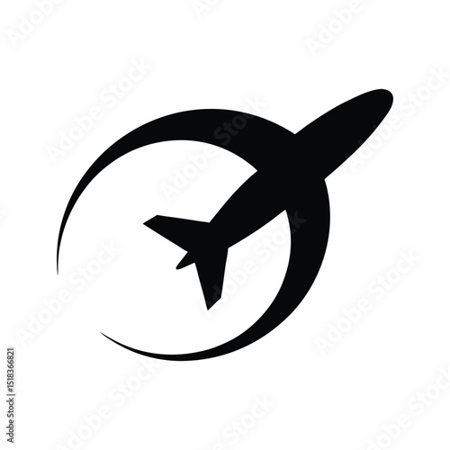 Aeroplan Circle Icon. 