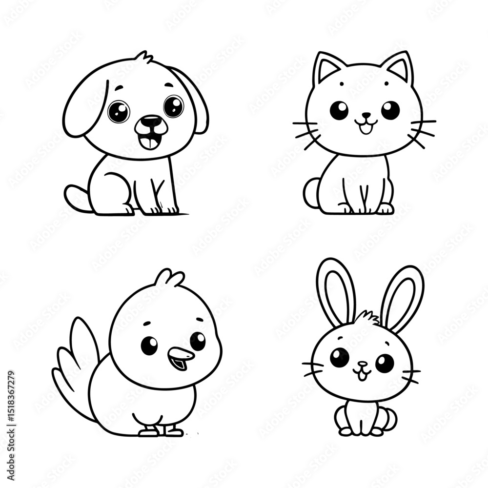 set of funny animals set of funny animals