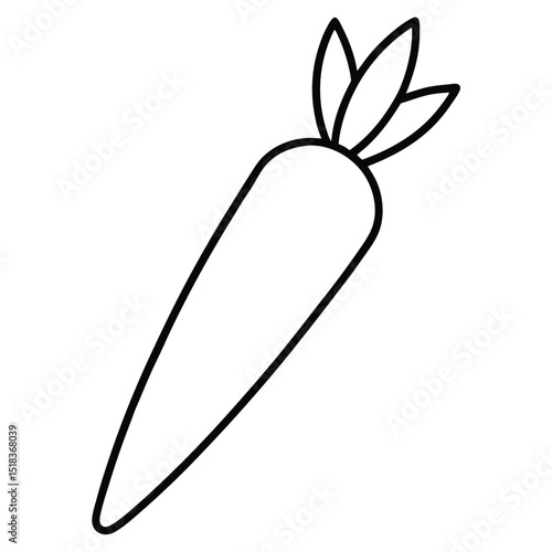 Fresh Orange Carrot line art Icon