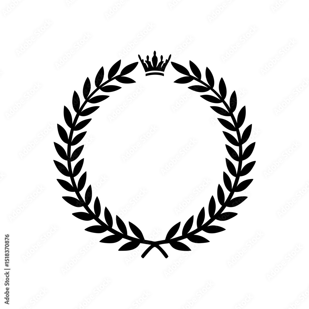 Workers triumph wreath silhouette. Workers triumph wreath silhouette.