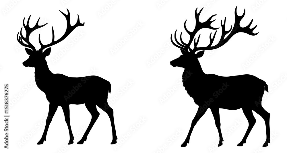 Obraz premium Majestic Stag Silhouettes