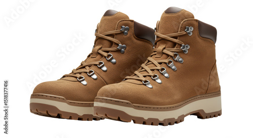 Photos Isolated Brown Hiking Boots