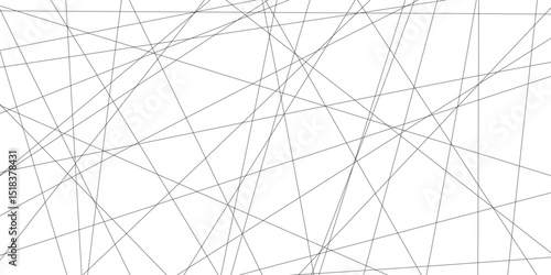 abstract black lines with white background.Creative and geometric shape with white luxury pattern and paper texture design in illustration with white line background.	