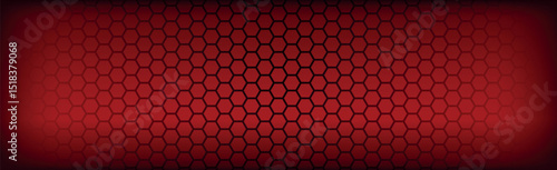 Panoramic texture of black and red carbon fiber - illustration