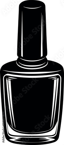 glossy nail polish bottle Shallotte on white background