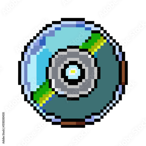 CD disk icon in pixel art style