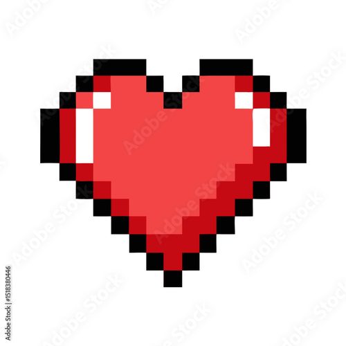 Heart icon in pixel art style