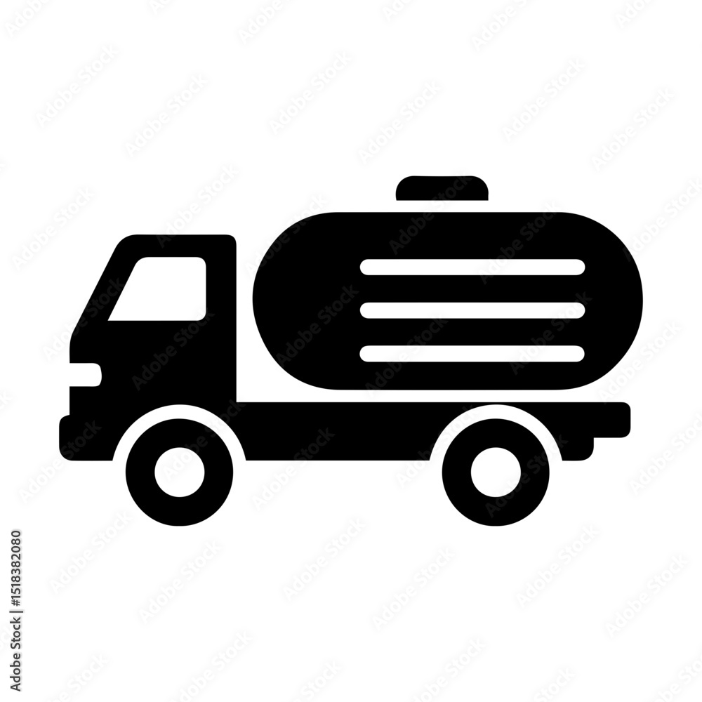 Obraz premium Tanker truck icon in transparent background 