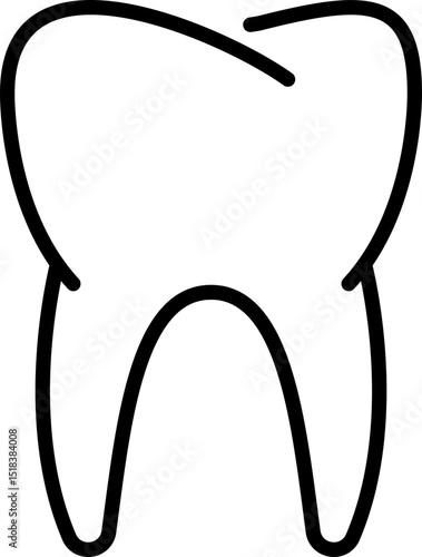 Tooth icon - Editable Stroke SVG, fully scalable.