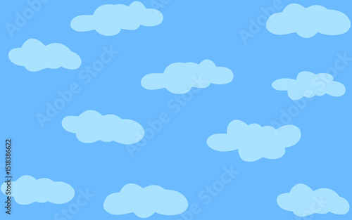 clouds background draw vector