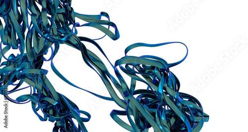 Abstract Blue Ribbon Sculpture